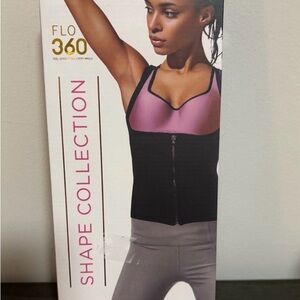 Women's Pink and Black Shape Collection Zip-Front Top